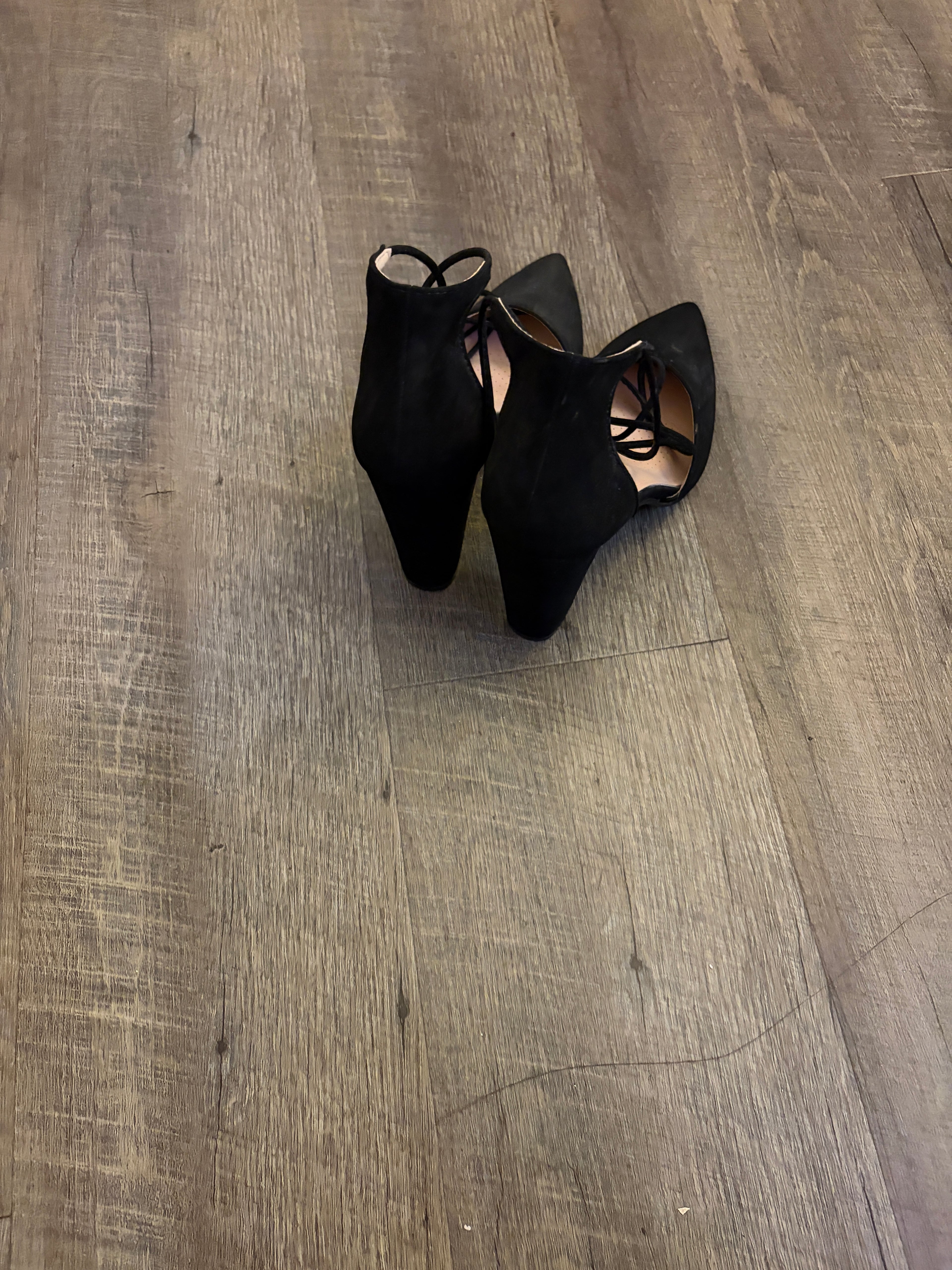 Forever New Black Lace-Up Heels