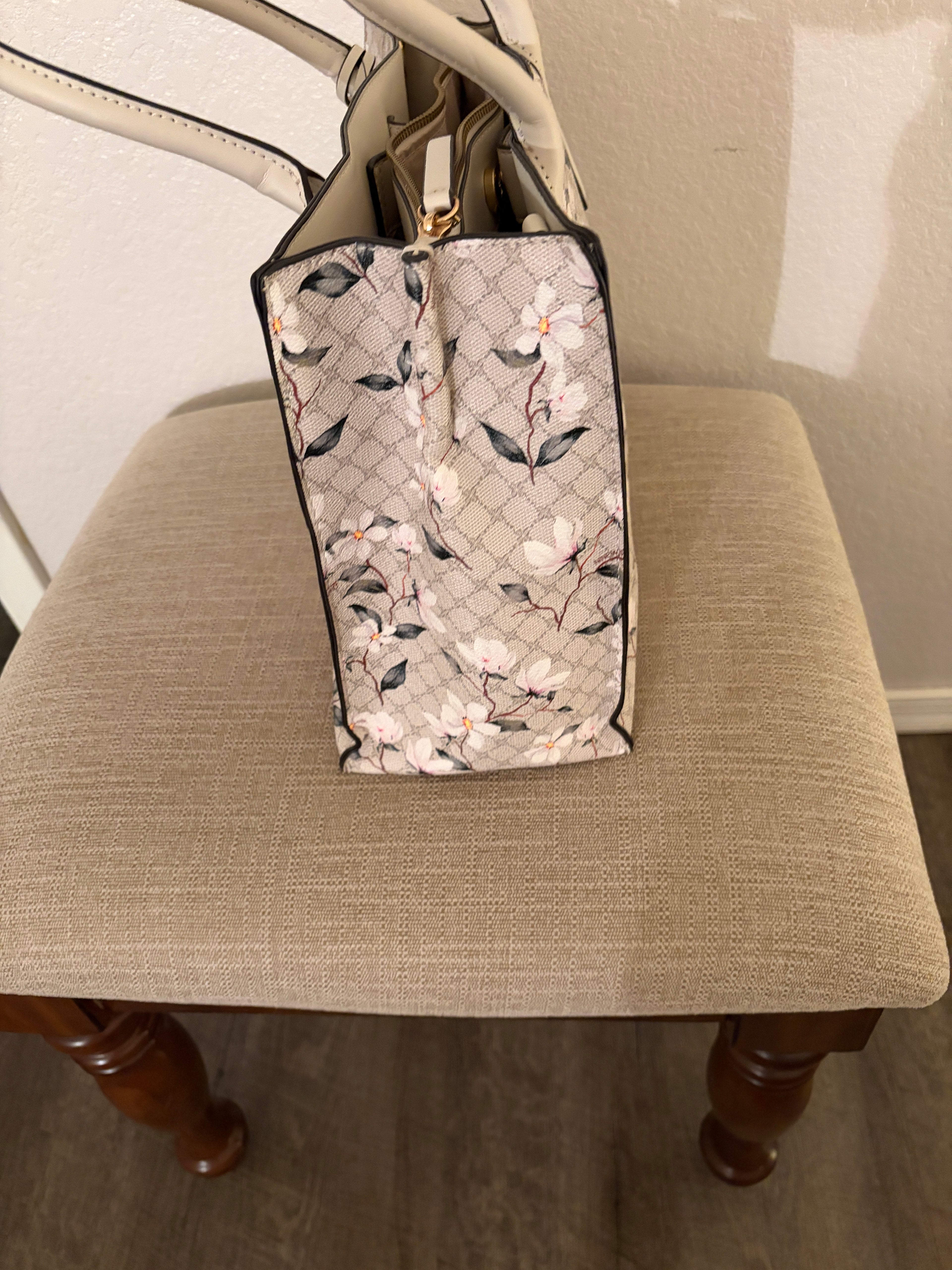 Brand New Nine West Floral Structured Tote Bag