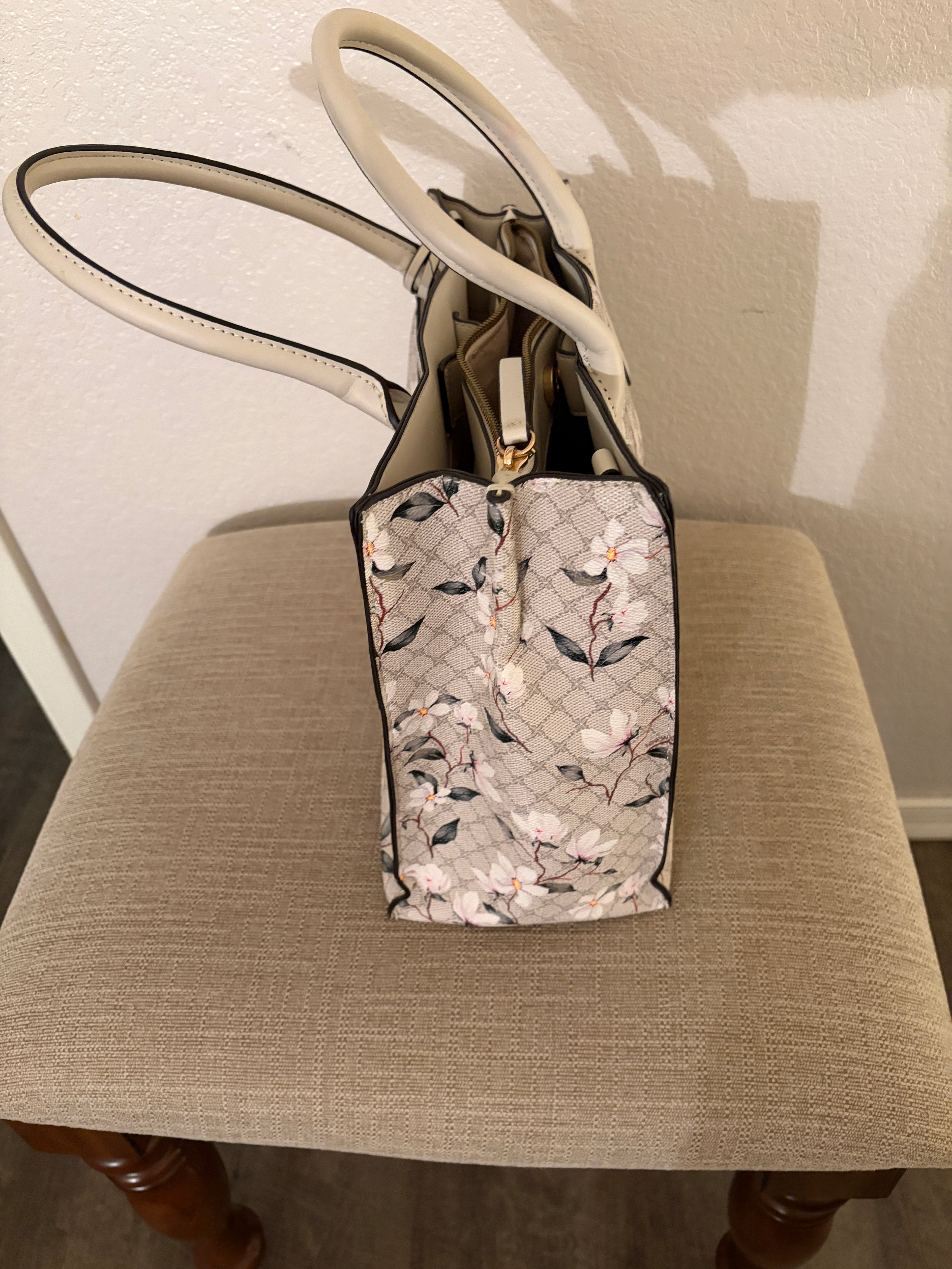 Brand New Nine West Floral Structured Tote Bag