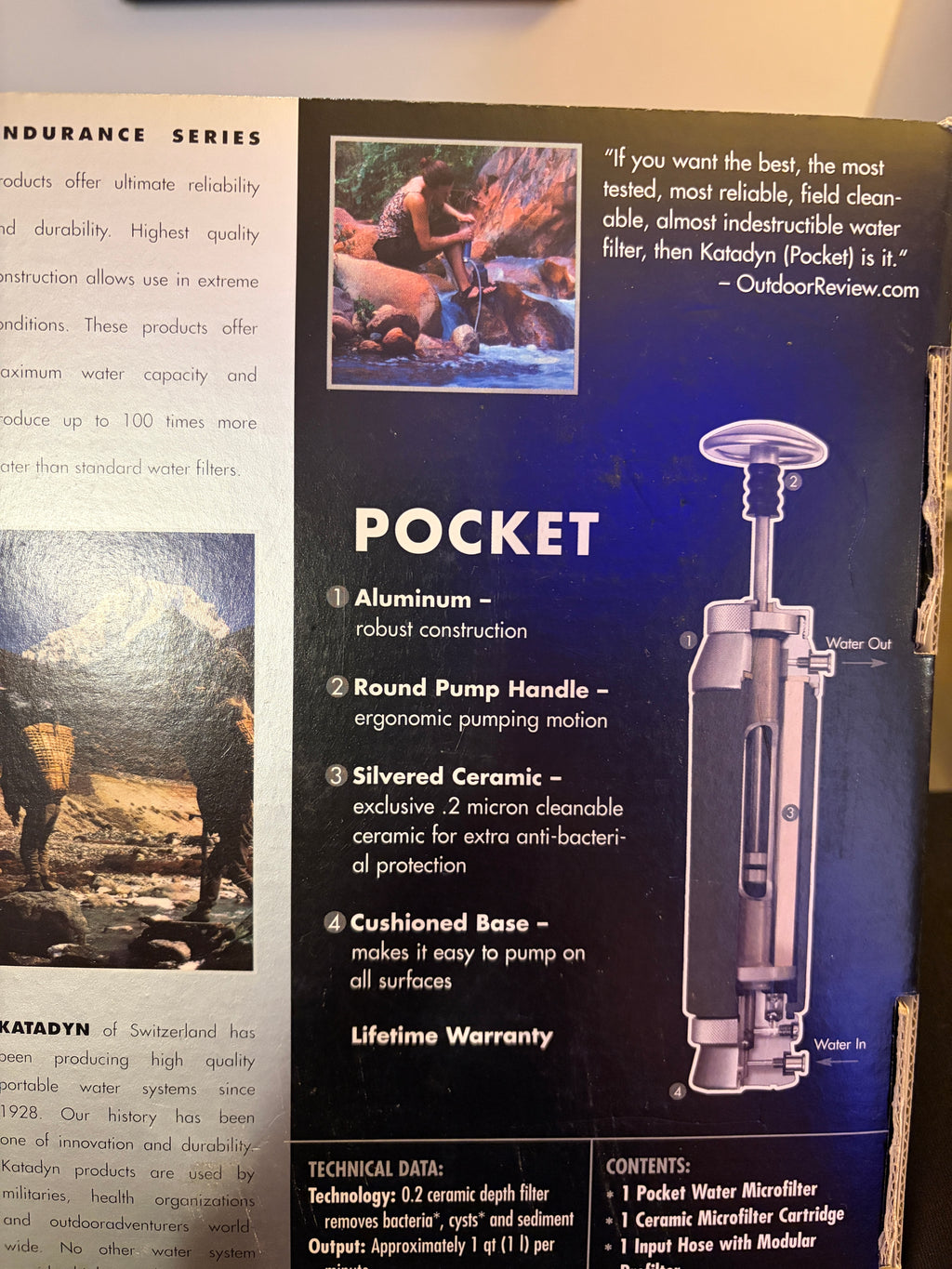 Katadyn Pocket Micro Filter Water Filter -13,000 -Gallon Capacity ￼￼