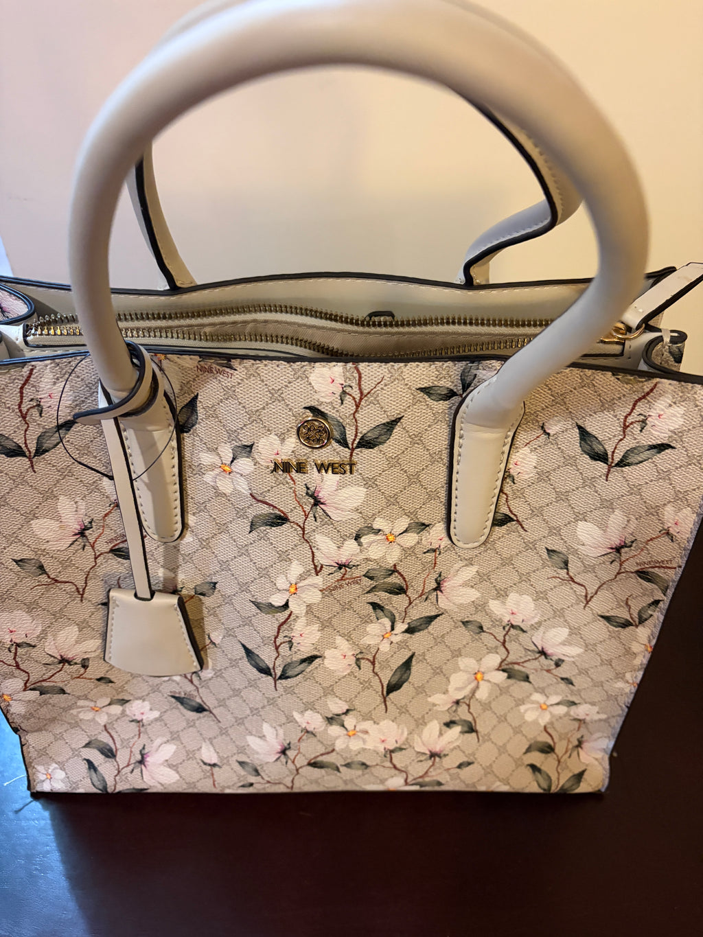Brand New Nine West Floral Structured Tote Bag.