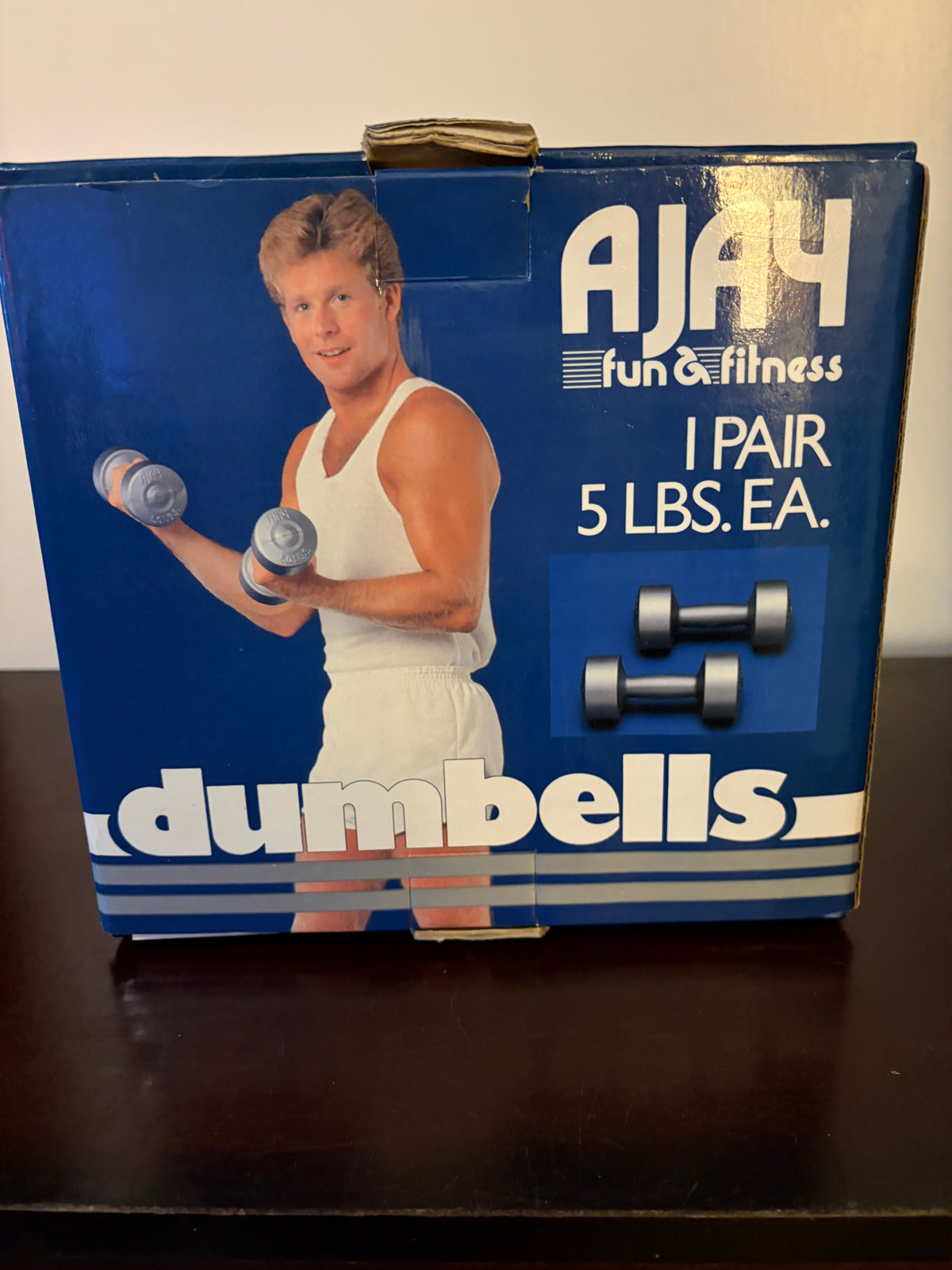 Vintage AJAY Fun & Fitness 5 pound dumbbells