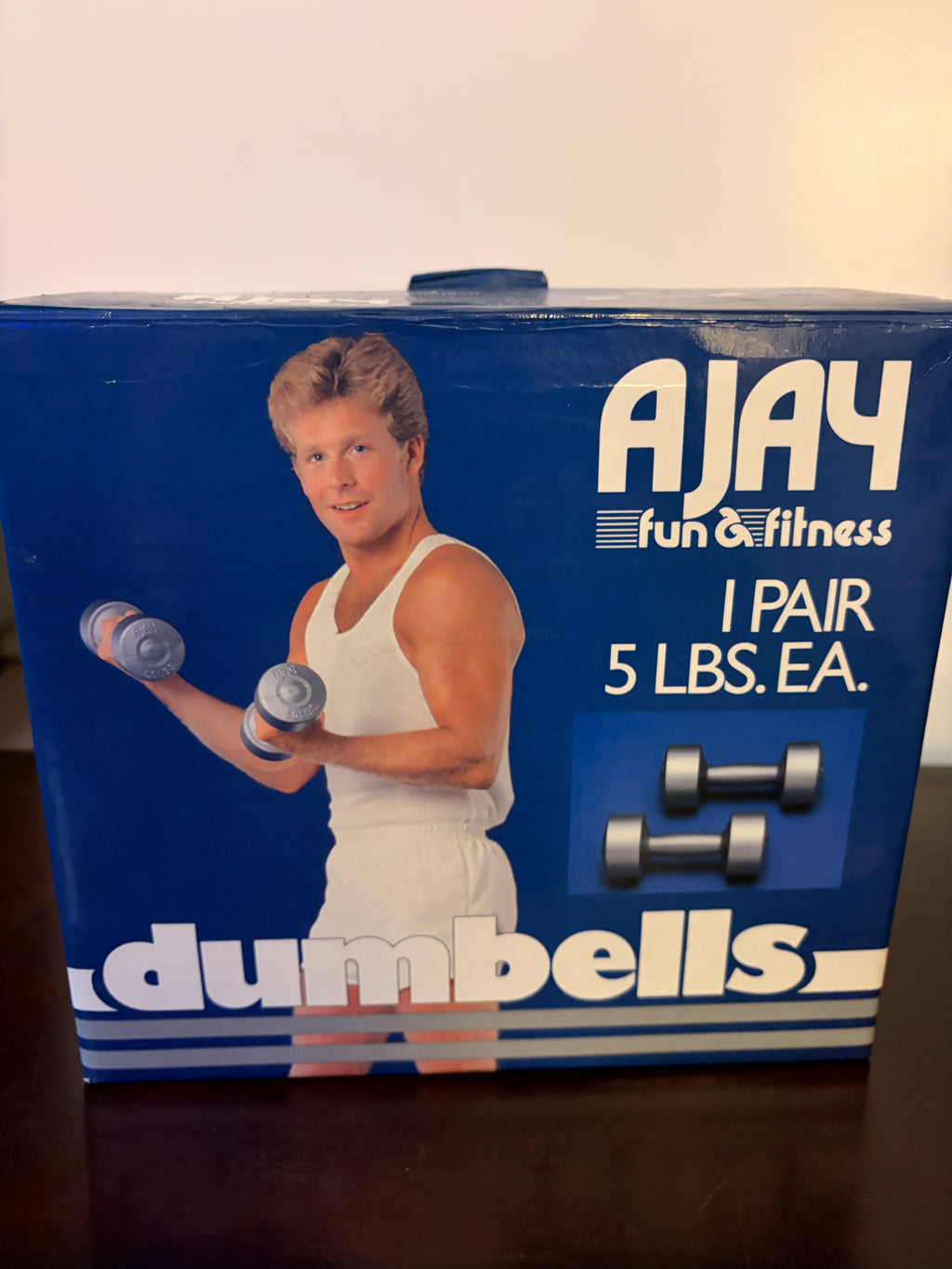 Vintage AJAY Fun & Fitness 5 pound dumbbells